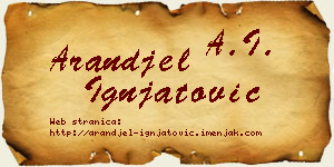 Aranđel Ignjatović vizit kartica